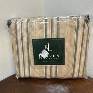 Vintage Ralph Lauren Squires Path gestreift Twin Rüschen Bett Rock Made USA NEU - Bild 1 von 8
