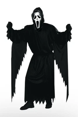 Fantasia masculina de terror Scream Ghost Face - Apenas roupão e máscara (sem luvas ou sapatos) - Imagem 1 de 4