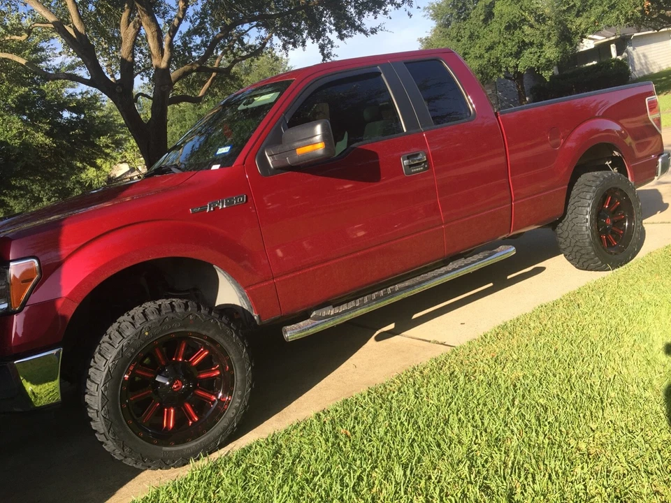 rims, fuel, off road rims, red and black, 20X12, 5 Set Rims, 6 lug nut rims, - Image 1 of 4