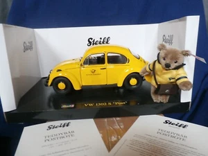 Steiff mohair Postman with postal vehicle LE 640 out of 1000 pieces 658112 NEW - Picture 1 of 8