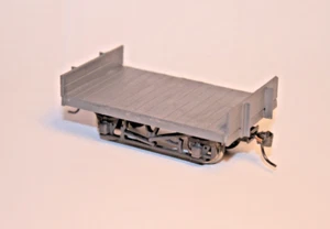 7mm ft O-16.5 On30 Schmalspur freiberuflich Scratchbuilt 4 Rad Flachwagen Kadee - Bild 1 von 4