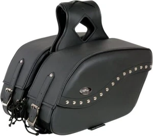 16" LARGE ZIP-OFF STUDDED THROW OVER MOTORCYCLE SADDLEBAGS FOR SUZUKI - SSAED - Picture 1 of 5