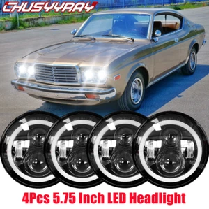 4Pcs 5-3/4 5.75"inch LED Headlights Hi-Lo DRL For Mazda RX-4 1974-1976 - Picture 1 of 12