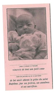 VINTAGE I THANK YOU TO HAVE ME BAPTIZED CARD - Imagen 1 de 2