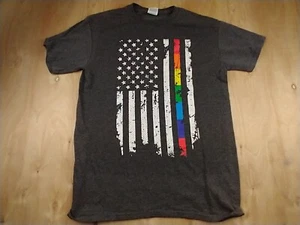 Bandera de Estados Unidos Arco Iris EE. UU. - Talla Pequeña, Lesbianas Gay Matrimonio Legal LGBT Hombres - Imagen 1 de 4