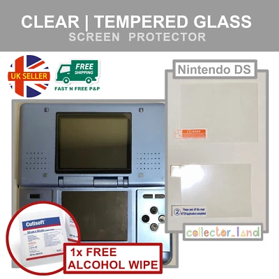 Nintendo DS System Original Tempered Glass Dual Screen Protector Clear Film UK - Image 1 of 4