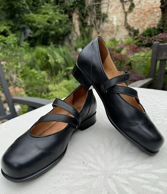 Edle Vabeene Riemchen Schuhe Stil Mary-Jane Gr.38 Kalbsleder schwarz LP160€ neue - Bild 1 von 4