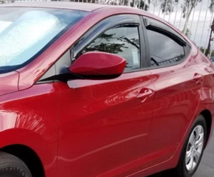 AVS 3M Tape-On Smoke Rain Guards Vent Visors Shade for 2011-2016 Hyundai Elantra - Picture 1 of 3