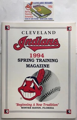 1994 Cleveland Indians Spring Training Program and Schedule, Cleveland Guardians - Image 1 of 4
