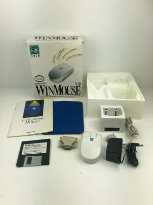 Vintage NOS Bog Box A4 Tech Cordless WinMouse V1.0 Mouse 1994 NEW - Image 1 of 2