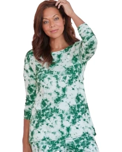 NWT Swimsuits For All Olive TieDye Zoey Tunic Deep V Back Size 14/16 Long Sleeve - Picture 1 of 11