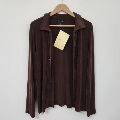 Nuevo con etiquetas Cárdigan Top Citiknit Para Mujer Marrón Manga Larga Talla L Foto 1 de 4