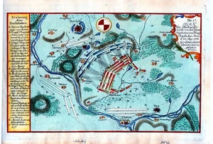 Antique map, Silesia, Battle of Zorndorf (Sarbinowo Lubuskie, Poland), 1758 - Picture 1 of 1