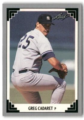 Greg Cadaret 1991 Leaf #415 - K8589 - Image 1 of 2