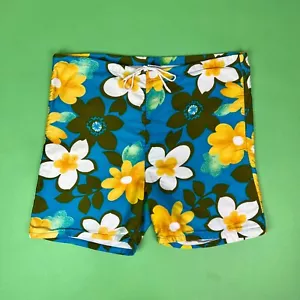 Bañador Cal Surf Vintage Años 60 Para Hombre - Pantalones Cortos de Natación Flower Power - Talla Pequeña - Imagen 1 de 10