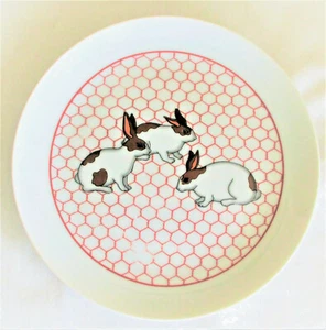 Plato de alambre de pollo rojo conejos y Japón - Imagen 1 de 5