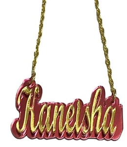 Name Plate Custom Name Necklace Personalized Nameplate Gold With Quality Chain - Picture 1 of 9