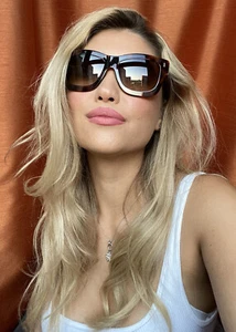 Nuevas gafas de sol ESCADA 56 mm tortuga de gran tamaño para mujer Italia - Imagen 1 de 12