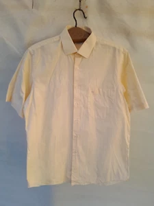 Vintage Burberry Shirt Mens Large Yellow Embroidered Logo Cotton Made in Spain - Picture 1 of 10