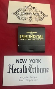 John Wick 4 The Continental Promo Visitenkarten & Streichholzheft Pfau NYC - Bild 1 von 11