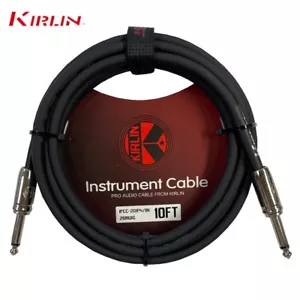 Kirlin 10FT 1/4" Mono Plug To Same 20AWG Instrument Cable Black IPCC-201 PN-10/B - Picture 1 of 1