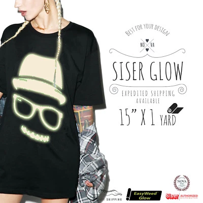 Siser EASYWEED GLOW IN THE DARK Heat Transfer Vinyl 15" X 1 YD - Image 1 of 3