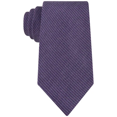 KENNETH COLE REACTION Purple Melange Solid Silk Blend Classic Tie - Image 1 of 3