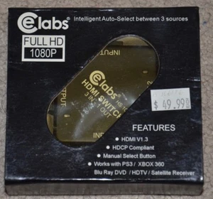 CE LABS HS103 HDMI 3 In 1 Out Auto Switcher new - Picture 1 of 7