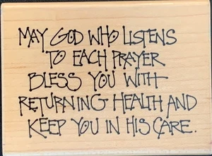 Annette Allen Watkins May God Who Listens To Each Prayer…His Care Rubber Stamp - Picture 1 of 3
