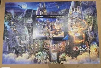 Hogwarts Castle at night, 3000pc - Done Once - Image 1 of 2