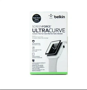 Apple Watch Screen Protector Nike Sport + 38mm 42mm Ultra Curve Glass by Belkin - Picture 1 of 12
