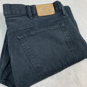 Polo Ralph Lauren Authentic Latzhose Jeans 40x30* schwarz Denim gerades Bein - Bild 1 von 9