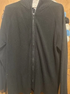 Quacker Factory Long Sleeve Zip Up With Rhinestone accents! 🔥 - Picture 1 of 3