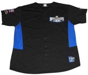 Maglia da baseball vintage 2005 WWE Wrestlemania 21 XXI taglia Large Hollywood - Foto 1 di 10