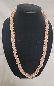 Collar vintage concha de troco iridisante rosa nacarado - sin broche - Imagen 1 de 7