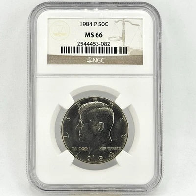 1984 Kennedy Half Dollar 50C Coin NGC Graded MS66 - Image 1 of 4