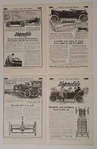 4 Antique Hupmobile 32 Motor Car Ads w/Fisk Tires Jackson Cars & Harris Oils - Picture 1 of 6