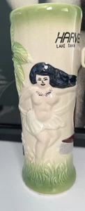 VINTAGE Mid-Century Harveys Lake Tahoe Souvenier Hula Mädchen Tiki Becher Vase - Bild 1 von 5