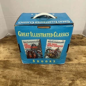 1990 Great Illustrated Classics Hardcover Books Lot Of 7 Box Set - Missing 1 - Picture 1 of 7
