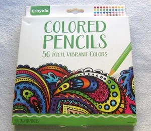New Box of Crayola Colored Pencils 50 Vibrant Colors GC - Picture 1 of 3