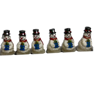 Винтажный 2000 Department 56 набор из 6 снеговик чай света Tealight свечи новый запечатанный - Изображение 1 из 4