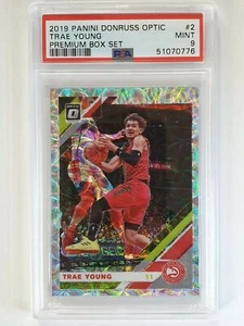 2019 Donruss Optic Trae Young #2 Premium Box Set Prizm /249 - PSA 9 - Picture 1 of 3