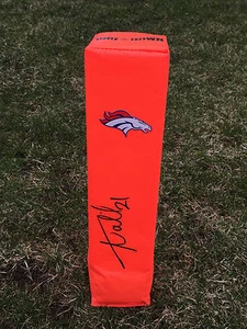 Denver Broncos #21 AQIB TALIB Signed Autographed Football Pylon COA! GO BRONCOS - Picture 1 of 1