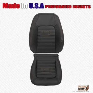 2013 2014 For VW Jetta GLI Autobahn Driver Bottom & Top Leather Seat Cover Black - Picture 1 of 5