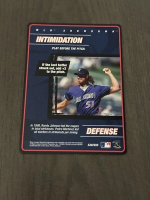 2000 MLB Showdown Strategy Defense Randy Johnson Intimidation #S38 HOF - Image 1 of 2