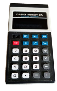 Vintage Casio Memory 8A Calculator Retro Tested Clean. No Power Cord. - Picture 1 of 6