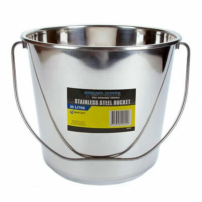 Stainless Steel Bucket with Handle 20Ltr HDuty Premium Quality NewModel 20L Pail - image 1 of 3