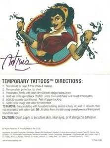 Ant Lucia Art SIGNED Wonder Woman Bombshells DC Comics Promo Temporary Tattoo - Imagen 1 de 1