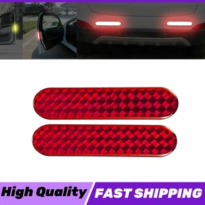 2X Sicherheitsstreifen reflektierend rot Aufkleber Sticker Streifen Reflektor - Picture 1 of 12