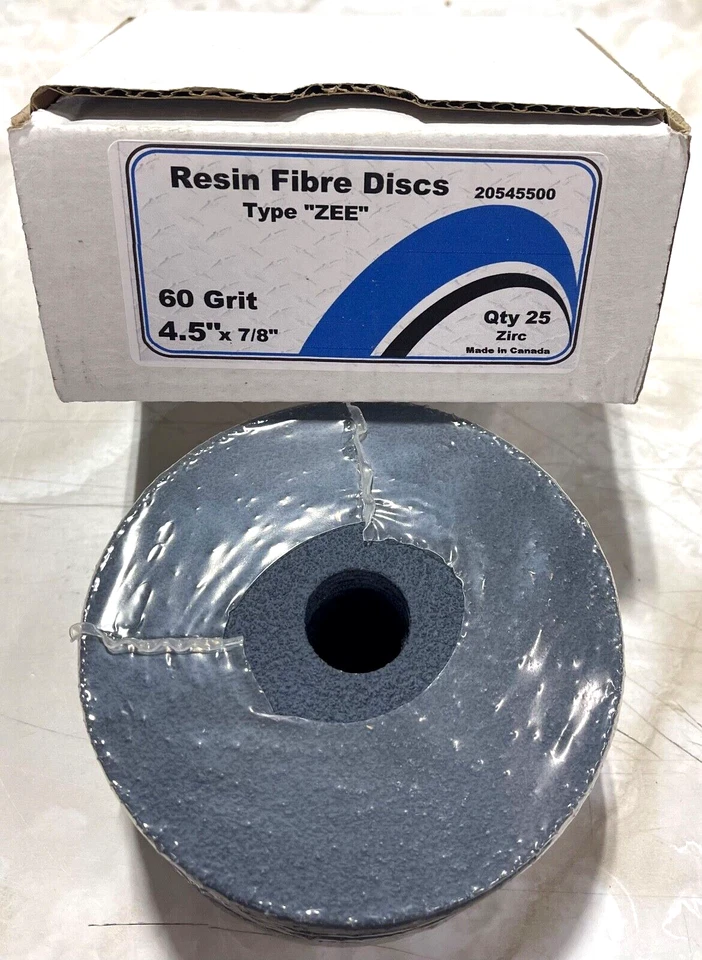 4-1/2" x 7/8" Fiber Disc Zirconia Alumina 60 Grit Sanding Disc 25 Pack - Image 1 of 1